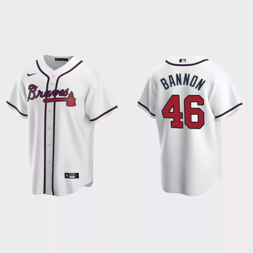Atlanta Braves Rylan Bannon Replica Home Jersey – White