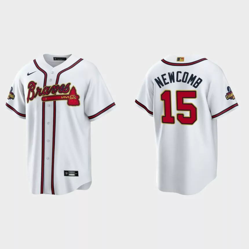 Atlanta Braves Sean Newcomb 2022 Gold Program White Replica Jersey