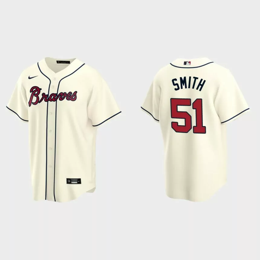 Atlanta Braves Will Smith Replica Alternate Jersey – Cream