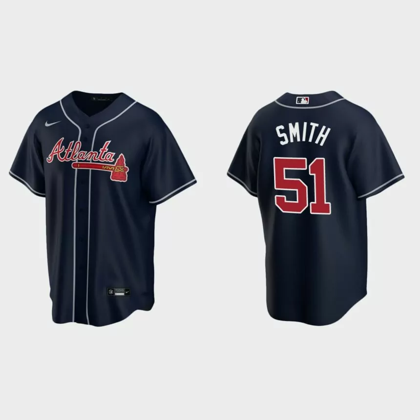 Atlanta Braves Will Smith Replica Alternate Jersey – Navy