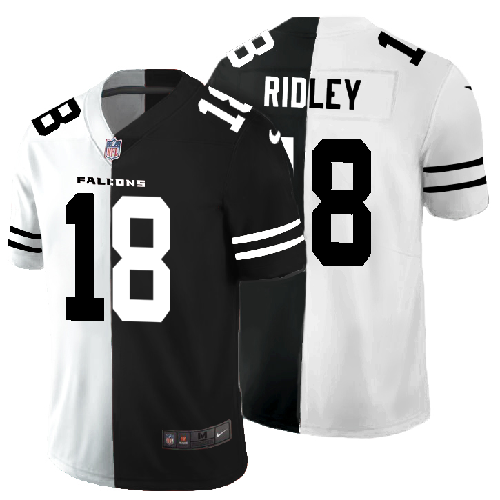 Atlanta Falcons #18 Calvin Ridley Men's Black V White Peace Split Nike Vapor Untouchable Limited NFL Jersey