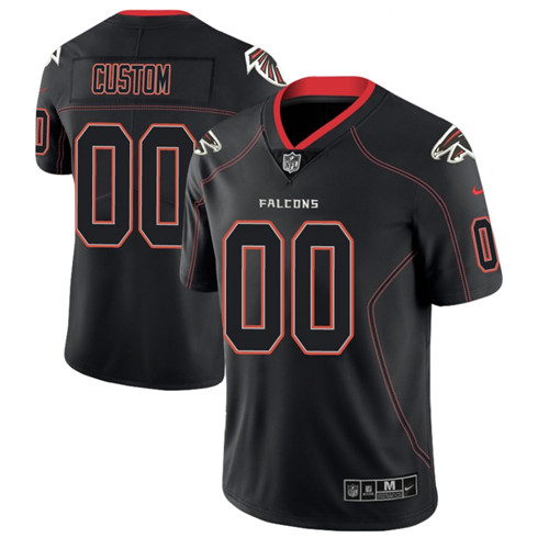 Atlanta Falcons Custom 2018 Lights Out Color Rush Limited Black Jersey