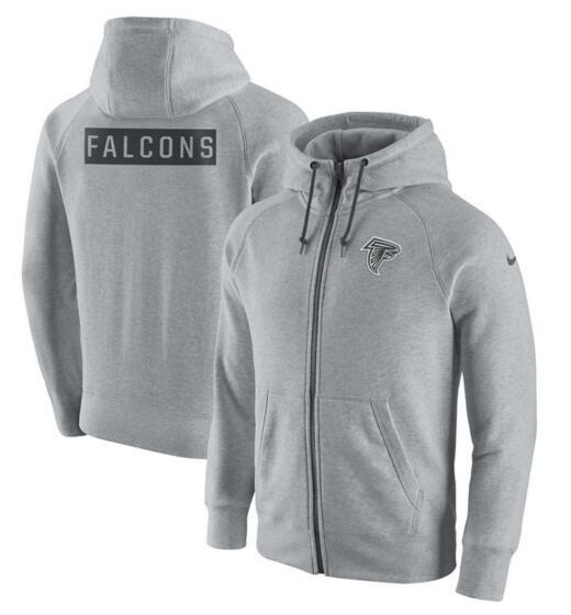 Atlanta Falcons Nike Gridiron Gray 2.0 Full Zip Hoodie Ash