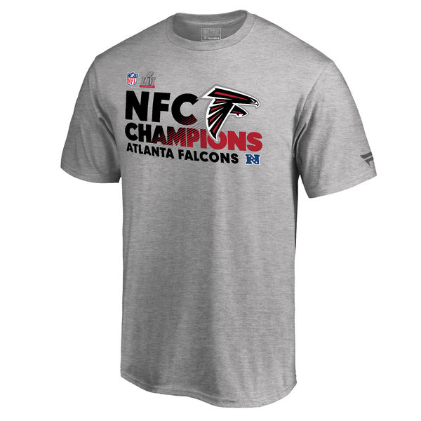Atlanta Falcons Pro Line By Fanatics Branded Heather Gray 2016 NFC Conference Champions Trophy Collection Locker Room T-Shirt