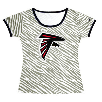 Atlanta Falcons Sideline Legend Authentic Logo women Zebra stripes T-shirt
