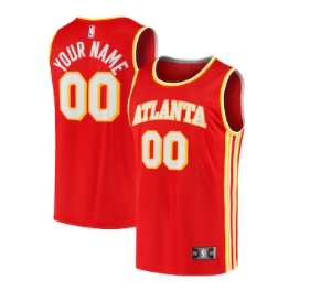 Atlanta Hawks Fanatics Fast Break Replica Custom Jersey - Icon Edition - Red
