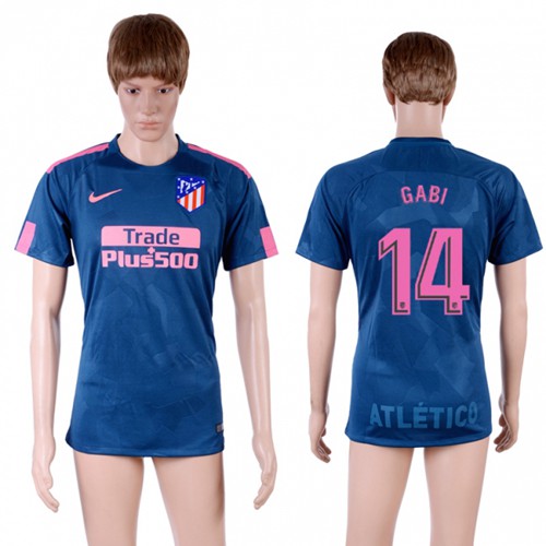 Atletico Madrid #14 Gabi Sec Away Soccer Club Jersey