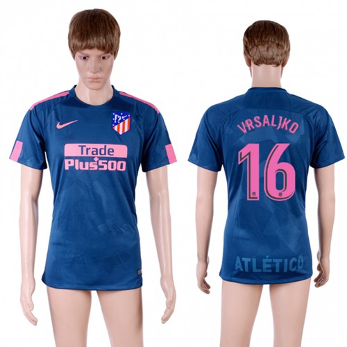 Atletico Madrid #16 Vrsaljko Sec Away Soccer Club Jersey