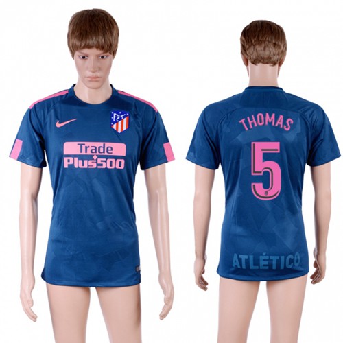 Atletico Madrid #5 Thomas Sec Away Soccer Club Jersey