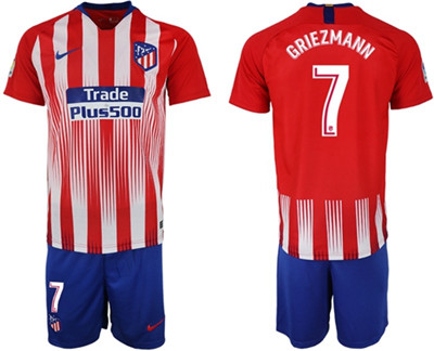 Atletico Madrid #7 Griezmann Home Soccer Club Jersey