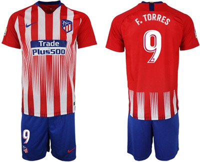Atletico Madrid #9 F.Torres Home Soccer Club Jersey