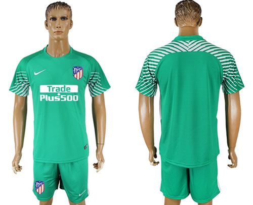 Atletico Madrid Blank Green Goalkeeper Soccer Club Jersey