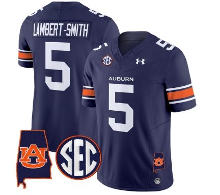 Auburn Tigers 2024 Alabama Patch Vapor Limited Football  Jersey - All Stitched  NAVY #5 LAMBERT-SMITH