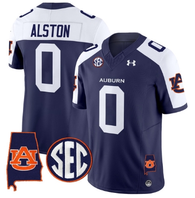 Auburn Tigers 2024 Alabama Patch Vapor Limited Football  Jersey - All Stitched  NAVY ALTERNATE #0 DAMARIALSTON