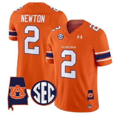 Auburn Tigers 2024 Alabama Patch Vapor Limited Football  Jersey - All Stitched  ORANGE #2 CAM NEWTON