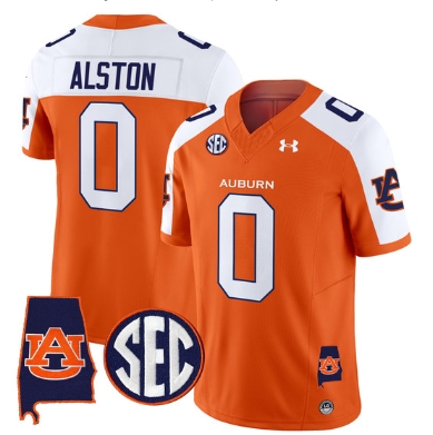 Auburn Tigers 2024 Alabama Patch Vapor Limited Football  Jersey - All Stitched  ORANGE ALTERNATE #0 DAMARIALSTON