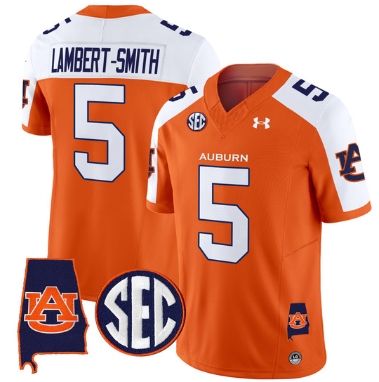 Auburn Tigers 2024 Alabama Patch Vapor Limited Football  Jersey - All Stitched  ORANGE ALTERNATE #5 LAMBERT-SMITH