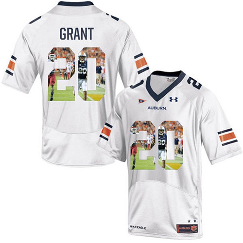 Auburn Tigers Cam Newton White Printing Player Portrait Football Jersey