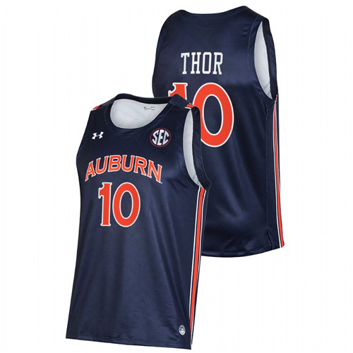 Auburn Tigers JT Thor College Basketball Navy NBA Alumni Jersey Men