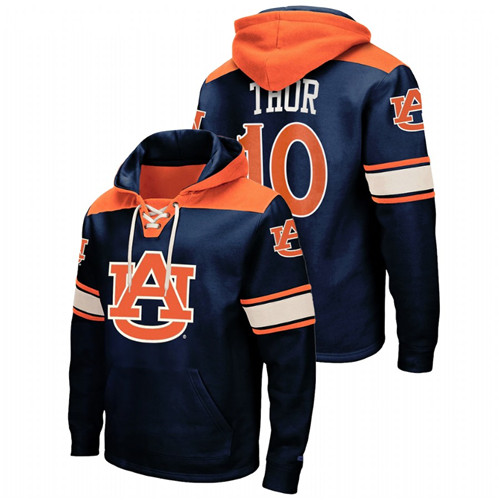 Auburn Tigers JT Thor Navy College Basketball Men Lace-up Hoodie