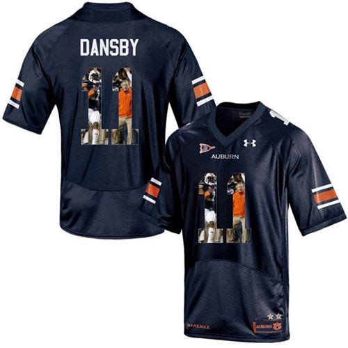 Auburn Tigers Karlos Dansby Navy Blue Printing Player Portrait Football Jersey