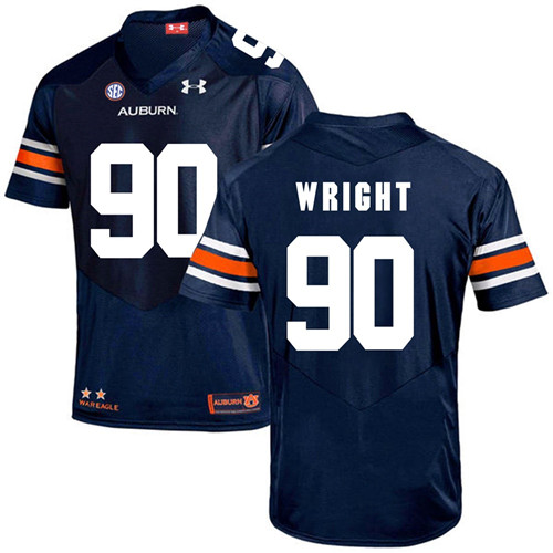 Auburn Tigers Navy Gabe Wright Football Player Performance Jersey