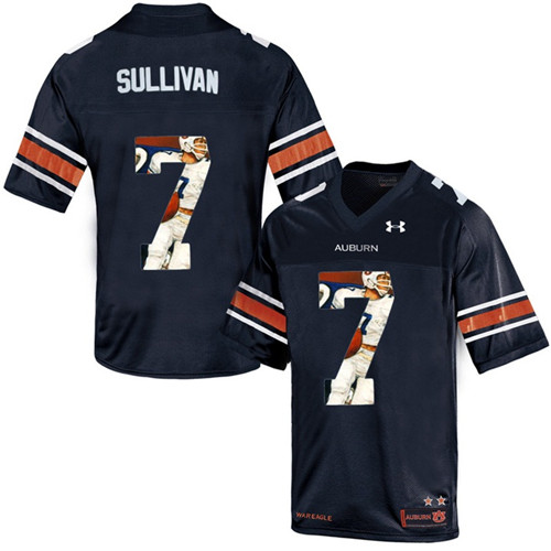 Auburn Tigers Pat Sullivan Navy Blue Printing Player Portrait Football Jersey