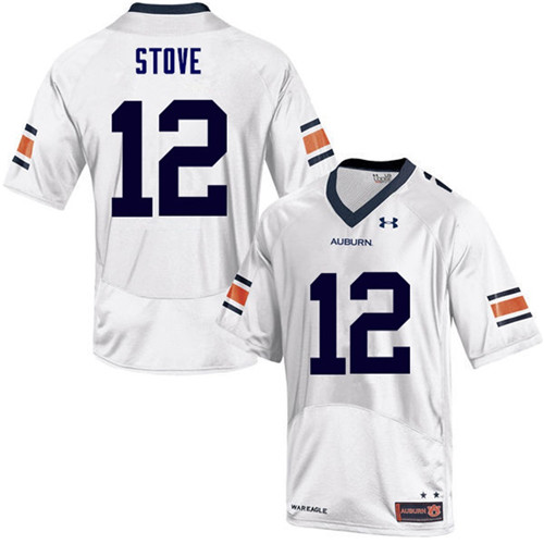 Auburn Tigers White Eli Stove College Football Jersey