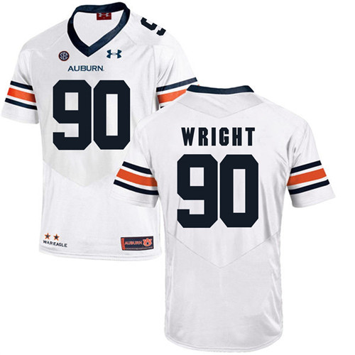 Auburn Tigers White Gabe Wright Football Player Performance Jersey