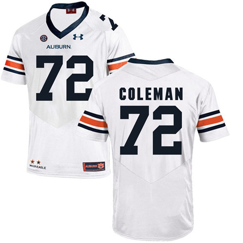 Auburn Tigers White Shon Coleman Football Player Performance Jersey