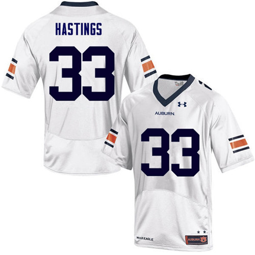 Auburn Tigers White Will Hastings College Football Jersey