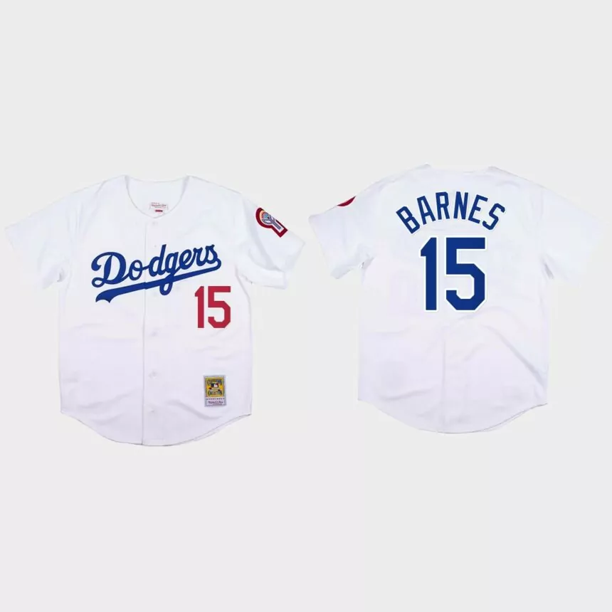 Austin Barnes #15 Los Angeles Dodgers Mitchell & Ness 1981 Authentic Jersey – White