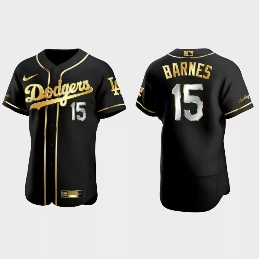 Austin Barnes Los Angeles Dodgers 2021 Gold Program Golden Authentic Jersey – Black
