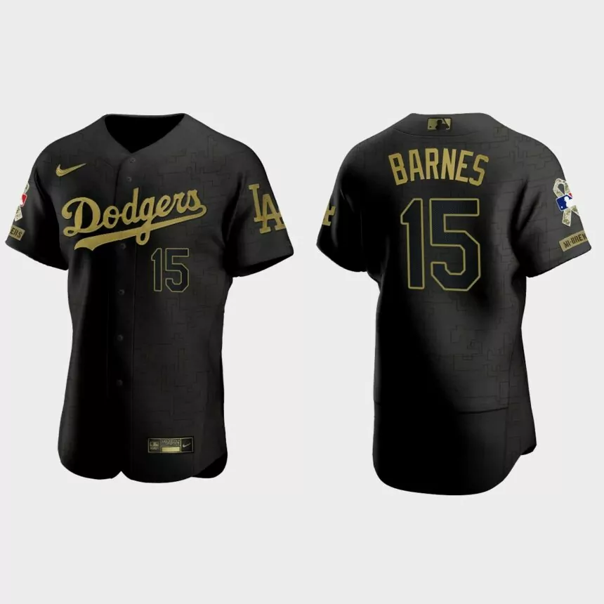 Austin Barnes Los Angeles Dodgers 2021 Salute to Service Jersey – All Black
