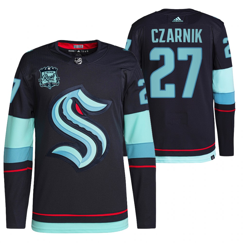 Austin Czarnik Seattle Kraken Navy Home Authentic Primegreen Jersey