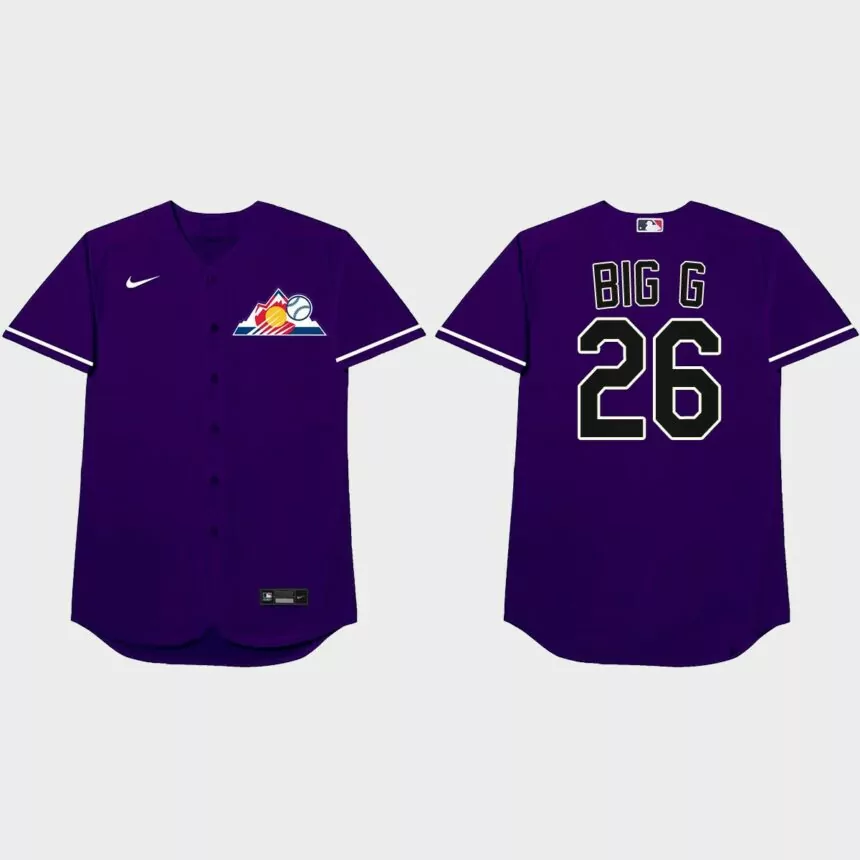Austin Gomber 2021 Players’ Weekend Big G Nickname Jersey – Purple