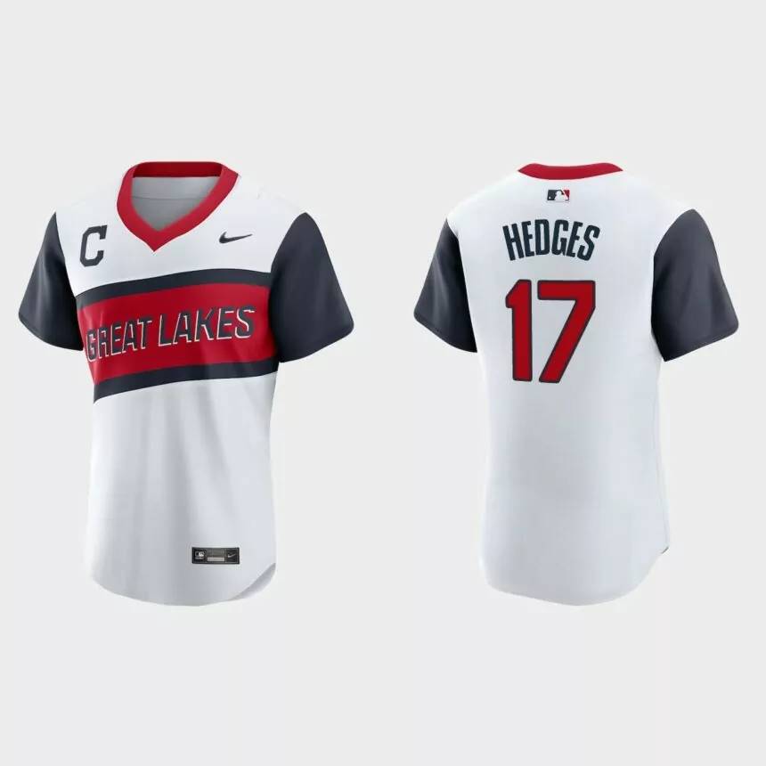 Austin Hedges Cleveland Indians 2021 Little League Classic Home Authentic Jersey – White