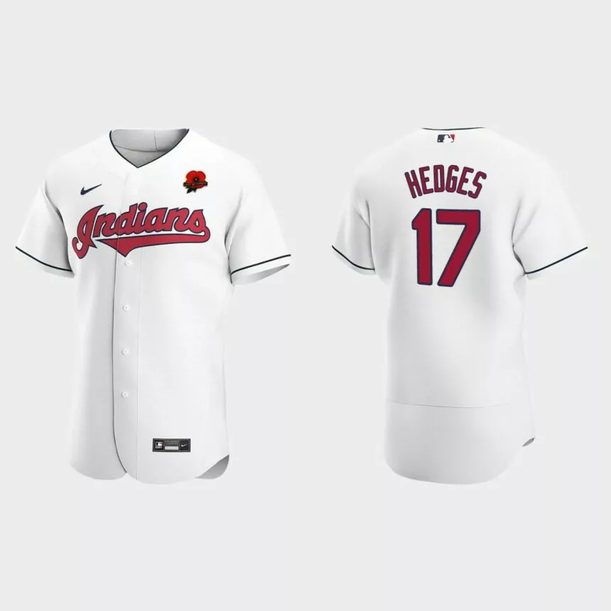 Austin Hedges Cleveland Indians 2021 Memorial Day Authentic Jersey – White