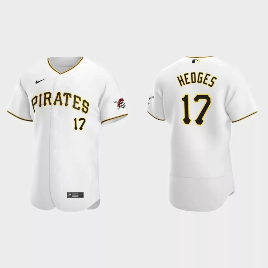 Austin Hedges Pittsburgh Pirates Authentic Home Jersey – White