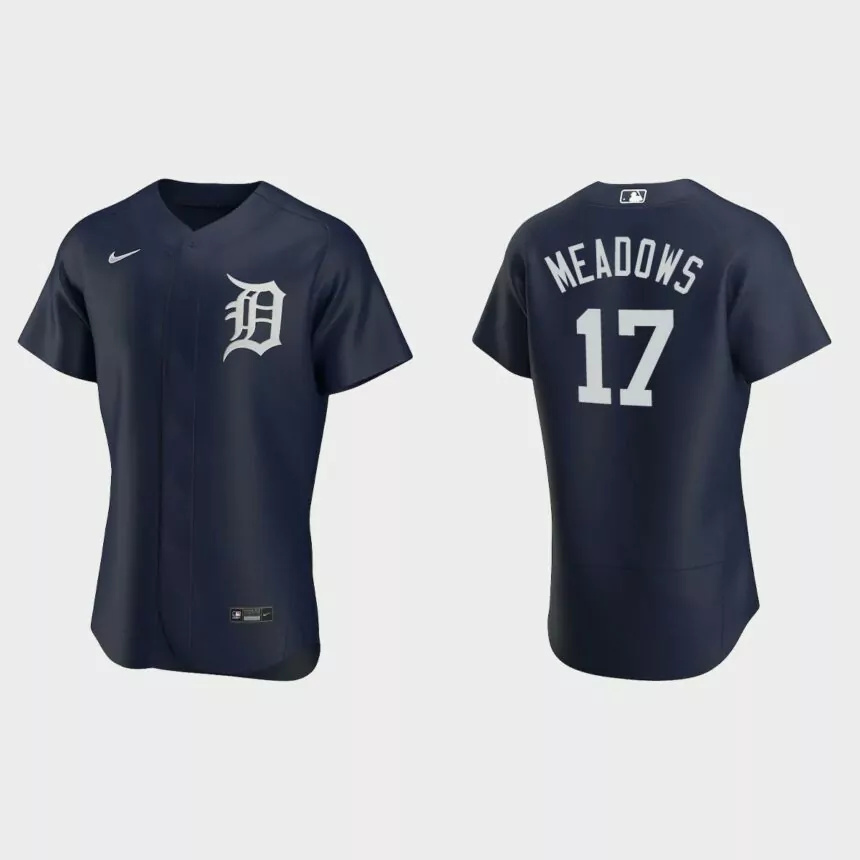 Austin Meadows Detroit Tigers Authentic Alternate Jersey – Navy.jpg