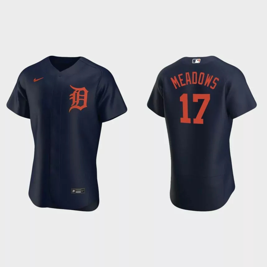 Austin Meadows Detroit Tigers Authentic Jersey – Navy.jpg