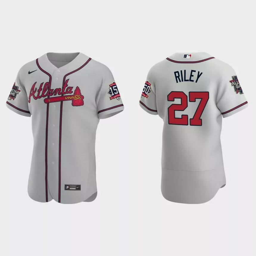 Austin Riley #27 Atlanta Braves Authentic Road 2021 MLB All-Star Jersey – Gray