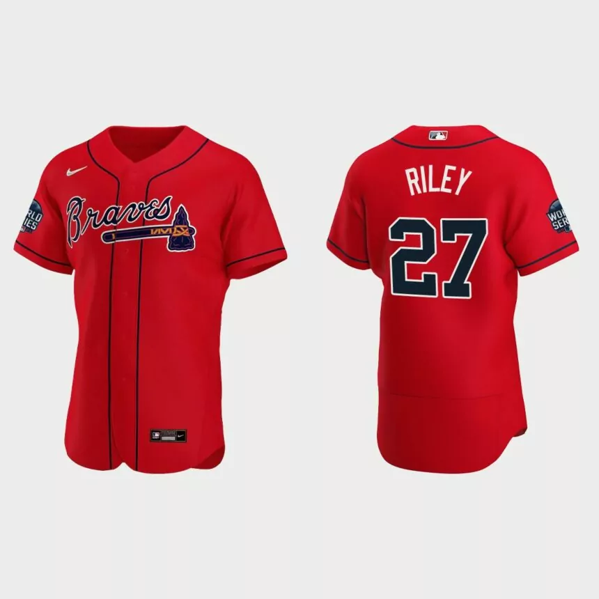 Austin Riley Atlanta Braves 2021 World Series Authentic Jersey – Red