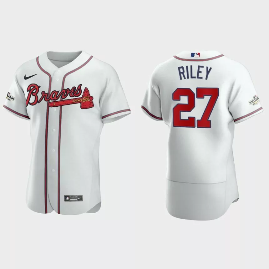 Austin Riley Atlanta Braves 2022 Postseason Authentic Jersey – White
