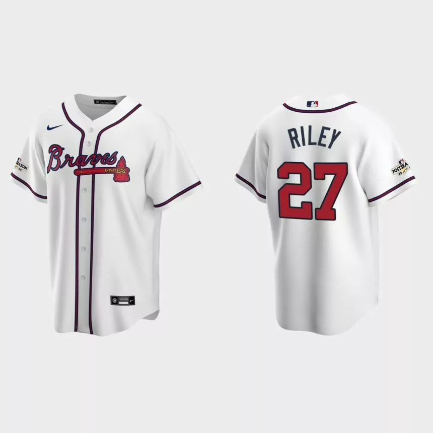 Austin Riley Atlanta Braves 2022 Postseason Replica Jersey – White