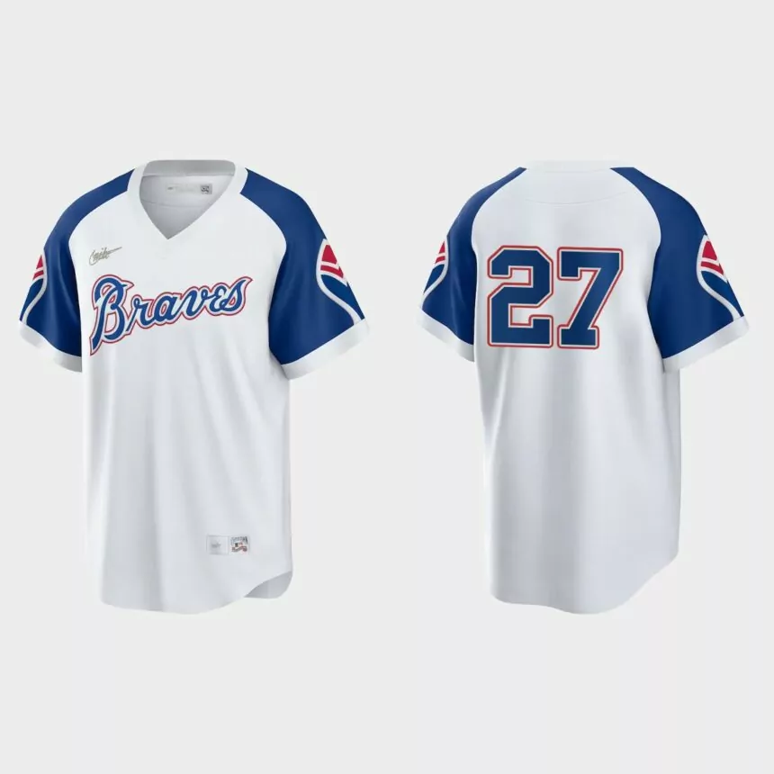Austin Riley Atlanta Braves Cooperstown Home Jersey – White