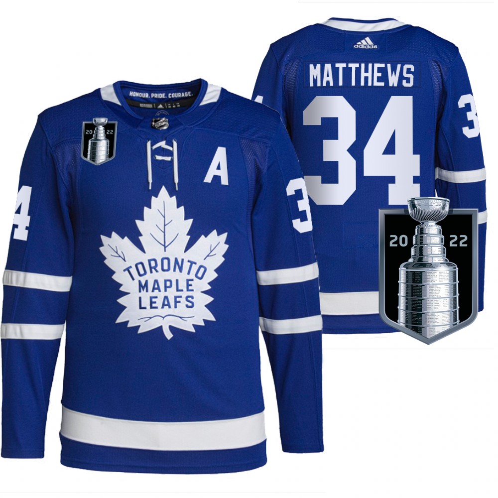 Auston Matthews Toronto Maple Leafs Royal 2022 Stanley Cup Playoffs Authentic Pro Jersey