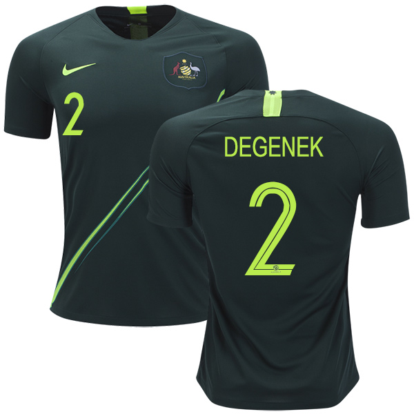 Australia #2 Degenek Away Soccer Country Jersey