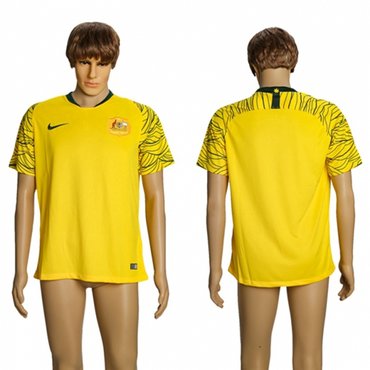 Australia Blank Home Soccer Country Jersey