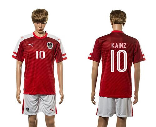 Austria #10 Kainz Red Home Soccer Country Jersey